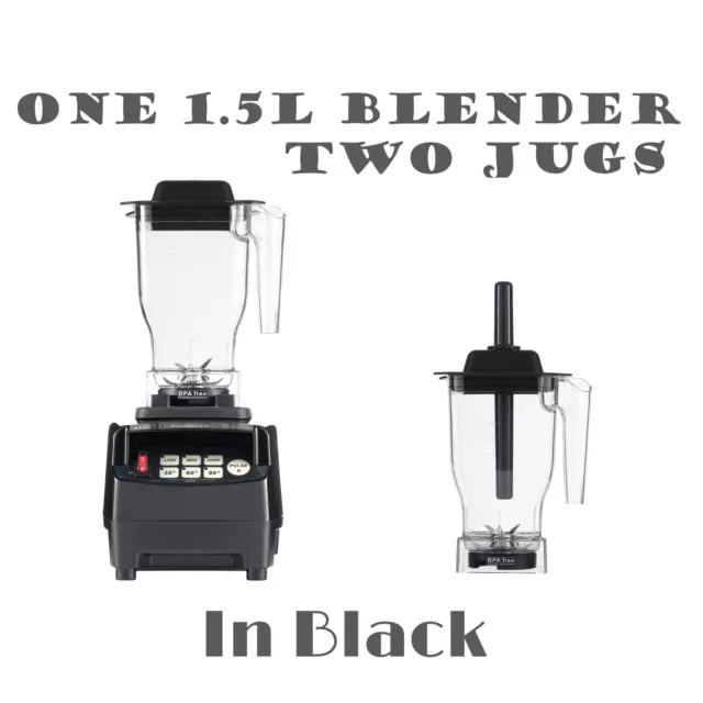 JTC OmniBlend Pro Commercial Blender + 2 Jugs Ice Crusher Smoothie Milkshake Bar