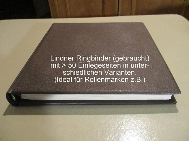 Lindner Ringbinder braun gebraucht mit   50 Einlegeseiten