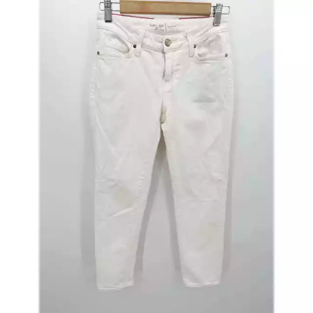 Kate Spade Broome Street White Cotton Blend Denim Skinny Jeans Women's Size 26