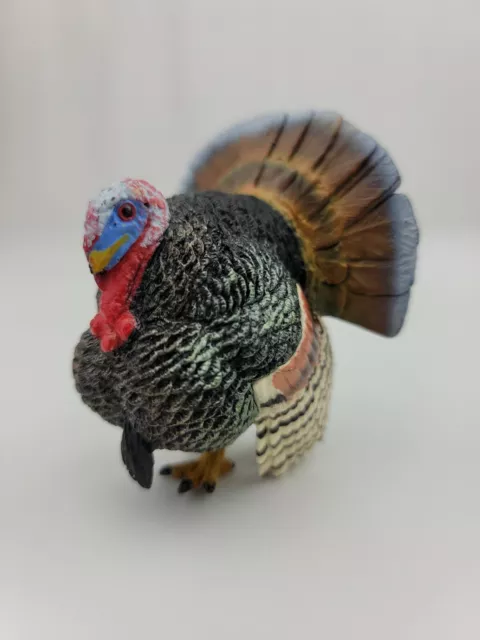 Domestic Turkey Farm Figurine Collectible PVC 2.75 H X 2" L Safari Ltd 2006