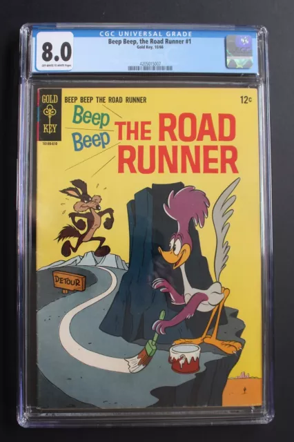 BEEP BEEP, ROAD RUNNER #1 Gold Key 1966 Wile E. Coyote Live-Action