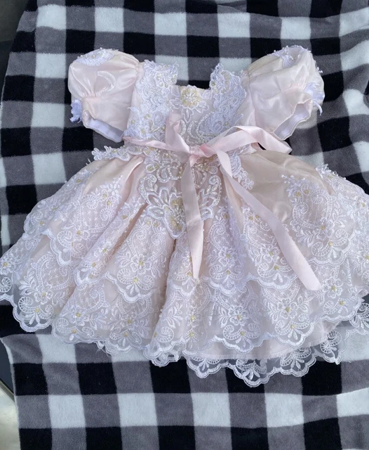 PINK FRILLY Lace Pageant DRESS  FULL CIRCLE SKIRT Sz 2