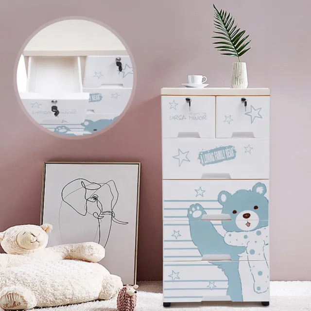 Plastic Storage Drawers Dresser Bedside Organizer Tower Chest Kids Bedroom