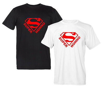 Super Nonno Maglietta Idea Regalo Compleanno Festa Nonni T-Shirt Uomo SuperNonno