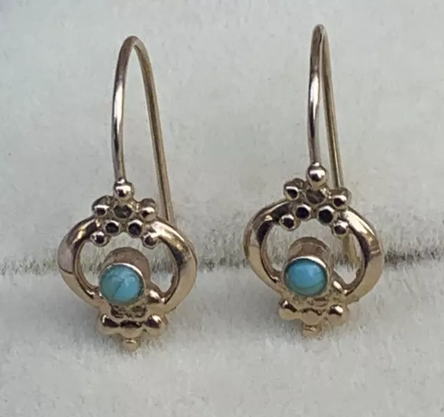 14ct gold 585, with turquoise stones 1.4 grams