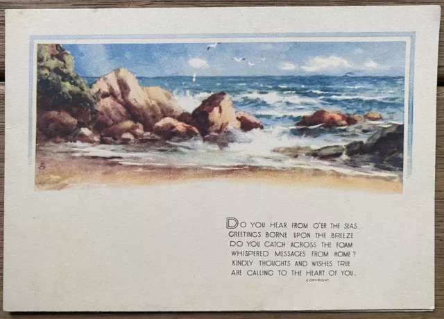 Raphael Tuck & Sons Art Print Card Vintage 1930s Collectable Ephemera Unmarked