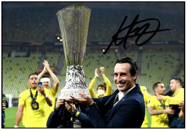 1442. Signed Unai Emery Villarreal Picture 1 (PRINTED AUTOGRAPH - A4)