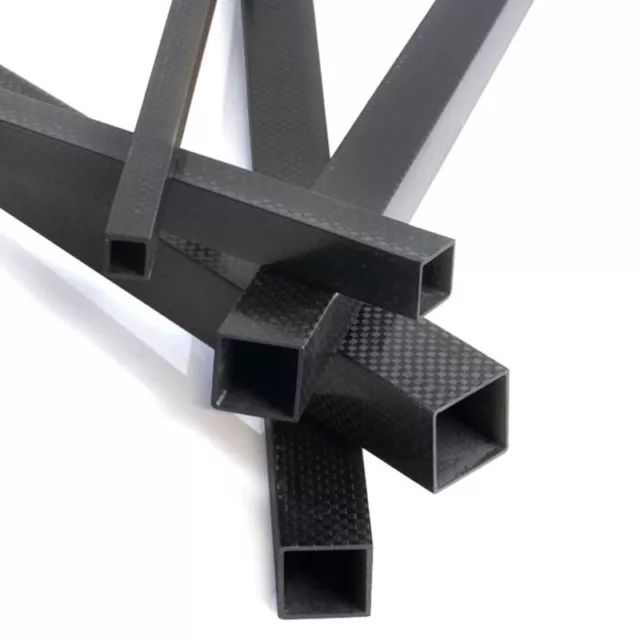 1* Carbon Fiber Square Tube 10MM 15MM 20MM 22MM 25MM 30MM * 500 600mm