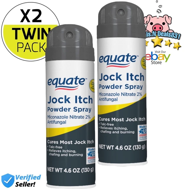 EQUATE POWDER SPRAY for Jock Itch Relief 4.6 Oz . Best Offer ( 2 PACK