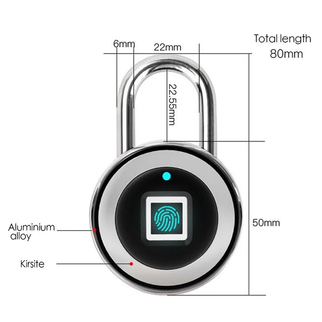 Cadenas intelligent Serrure électronique Serrure d'empreinte digitale 2