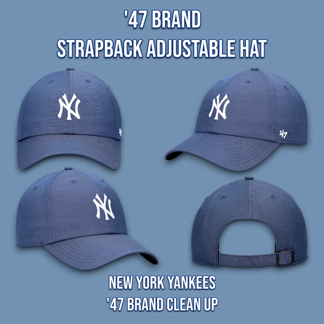 '47 Brand New York Yankees Clean Up '47 Captain Stapback Hat Curved Brim OSFM