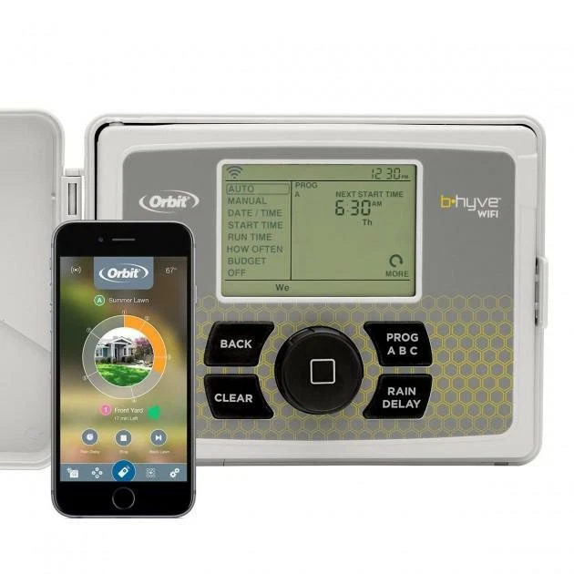 Programmatore Centralina Irrigazione Con Wifi 6 Stazioni Orbit B-Hyve 230V