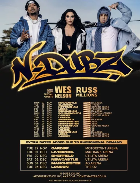 N Dubz Tickets For Sale Birmingham 12th November 20:00 I Have 4 Tickets