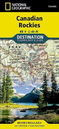 Canadian Rockies Destination Guide Map by National Geographic Maps
