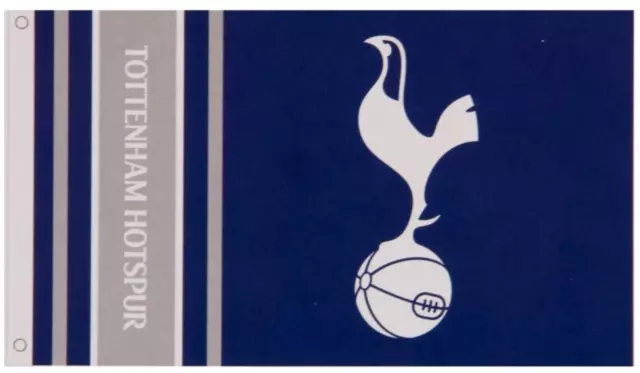 Tottenham Hotspur Wordmark Crest Flag 5FT X 3FT Official Merchandise Spurs Gift