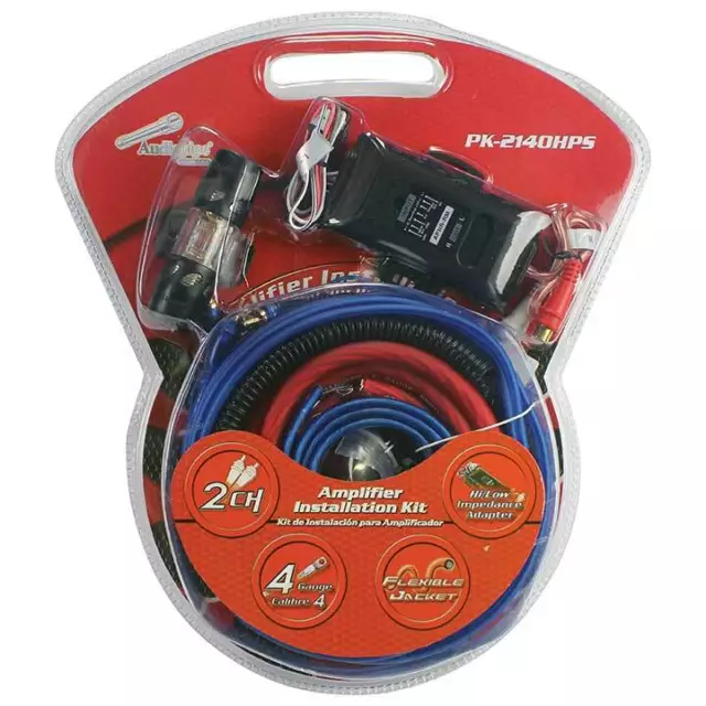Audiopipe Pk-2140Hps 17 Feet 4 Gauge Awg Car Audio Amplifier Wiring Kit Amp New