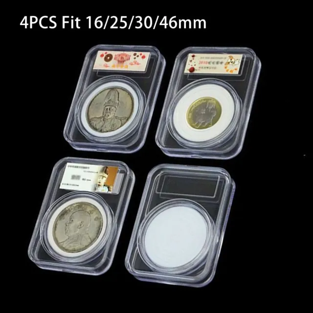 4PCS SLEEK COIN Collection Holder Set 16/25/30/46mm Commemorative Storage  Box $17.09 - PicClick AU
