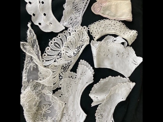 LINGE ANCIEN LOT de 8 Cols anciens ou Cache épaules en dentelle/5680P5