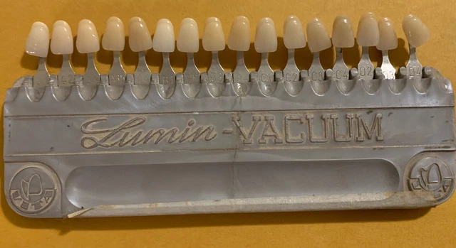 Vintage Dental Lumin Vacuum Teeth Shade Color Guide Dentistry