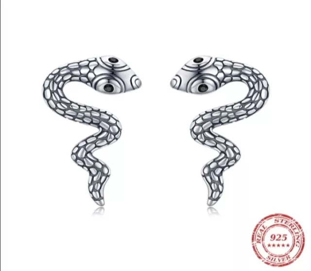 Orecchini da donna serpente argento 925 / Women's earrings 925 silver snake