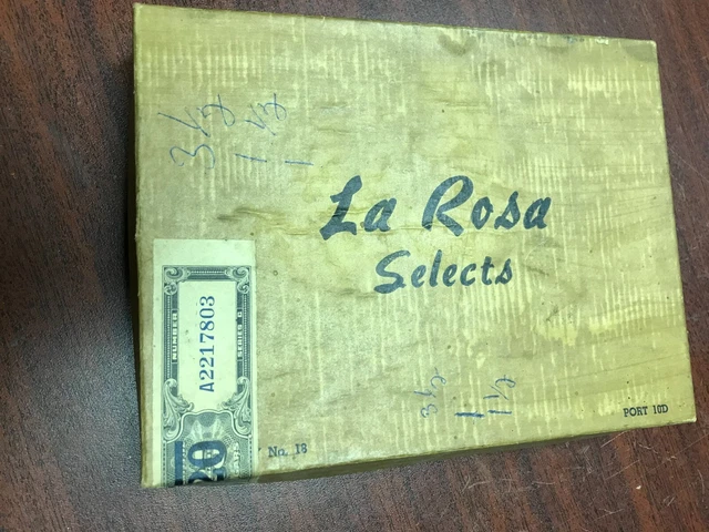 Antique La Rosa Selects Cardboard Cigar Box / Box