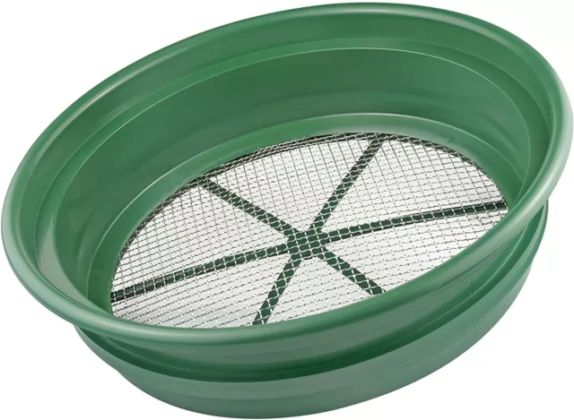 GOLD PAN SEIVE  (SE GP2-14 Sifting Pan, Mesh Screen Green)