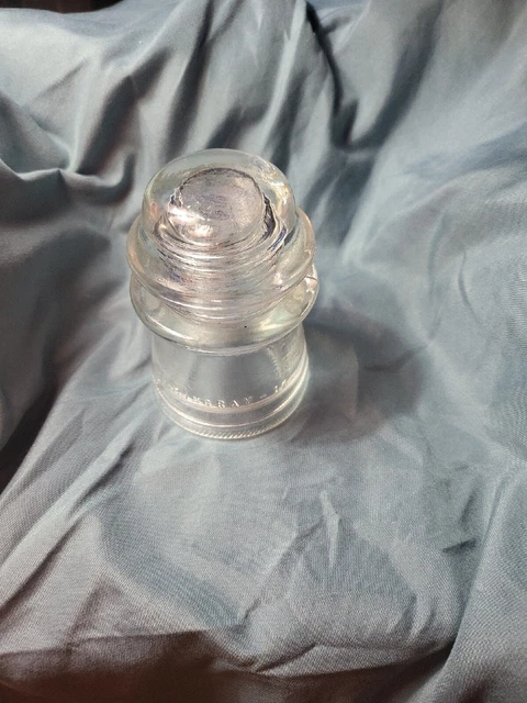 HEMINGRAY No 16 10-56 Clear Glass Insulator Railroad- Electrical Made In USA