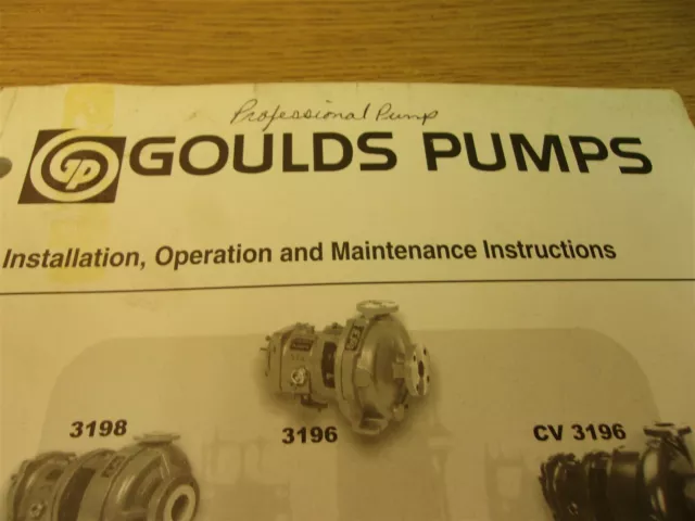 Gould Pumps Installation Operation Maintenance Instructions ANSI Family