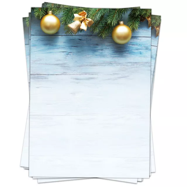 50 Blatt Weihnachtsbriefpapier A4 Briefbögen Briefpapier Weihnachten Motiv 7