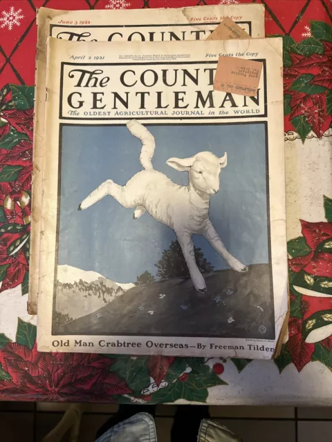 Lot Of 6: The COUNTRY GENTLEMAN VTG Antique Magazine Agricultural 1919-1925