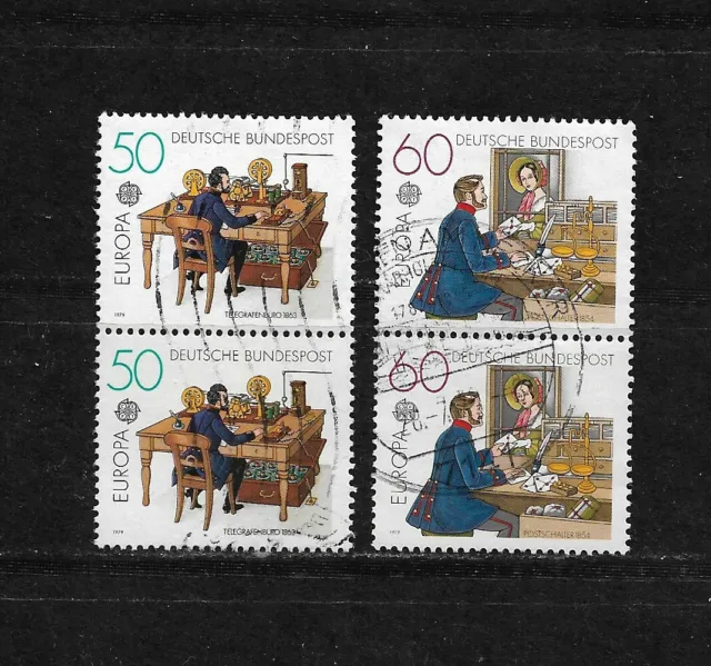 Dublettensatz BRD / Bund 1979 Michel-Nr. 1011 und 1012 gestempelte Briefmarken