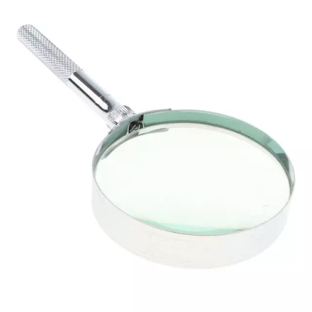 Magnification 5X Round Metal Handheld Magnifier Glass 60mm Bug Viewer Toy