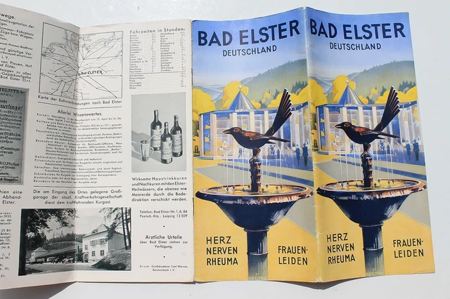 20080 Reise Prospekt BAD ELSTER um 1935 mit vielen Fotos Reiseführer