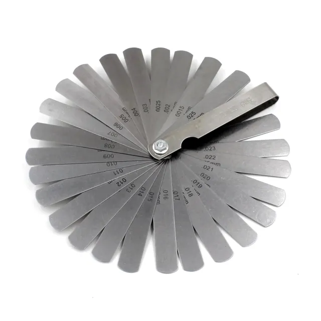 Feeler filler Gauge 26 Blades Metric inch/Imperial 0.04-0.63mm Thickness Gage