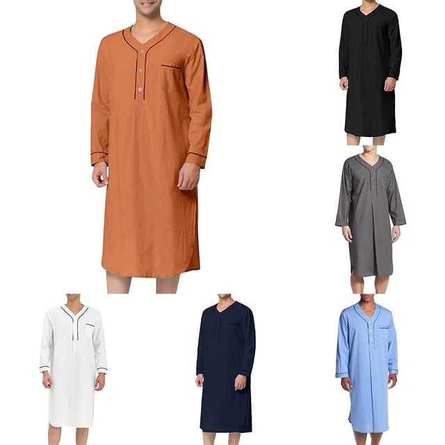 Abito versatile uomo arabo saudita lungo caftano Thobe per varie occasioni