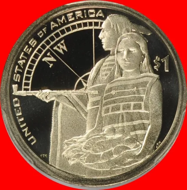 2014 S Native American (Sacagawea) Dollar Deep Cameo Gem Proof 25 Coin Roll