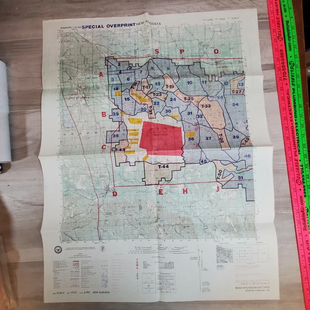 CAMP SHELBY ARMY Reservation Impact 1970 79 Map Military Range