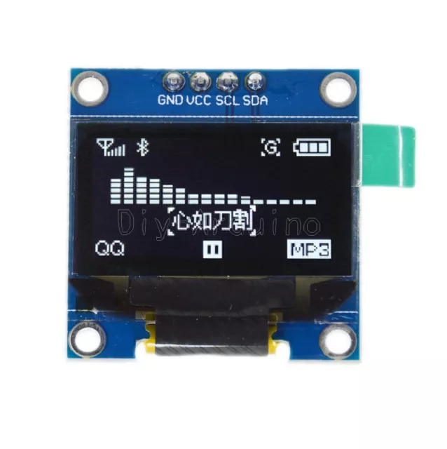 0.96 in White  I2C IIC Serial 128X64 OLED LCD LED Display Module For Arduino