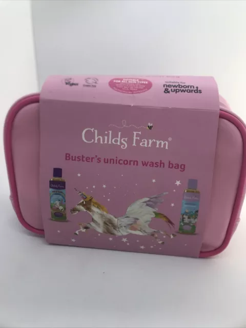Childs farm kids unicorn wash bag - organic hair and body wash/ bubble bath