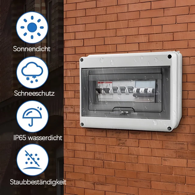 Pangdapengpeng HT-8 IP65 Sicherungskasten - Wasserdichter Verteilerkasten Für Außenbereich