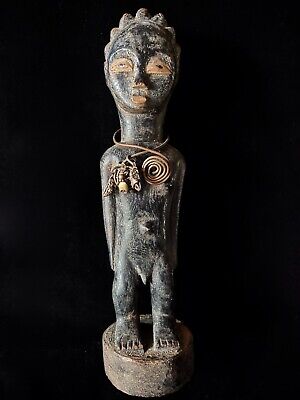 Baule Wooden Tribal Sculpture fine Art Ancestor figure West Africa black