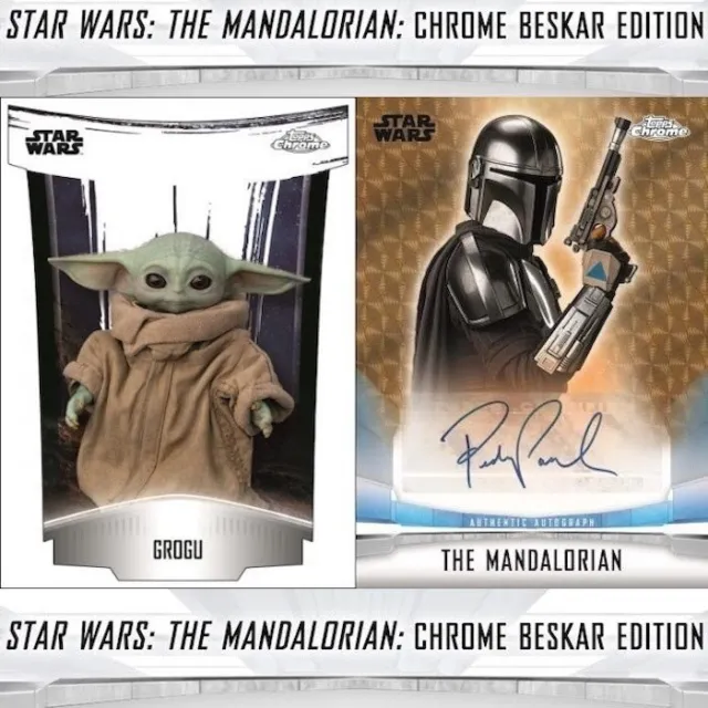 1 box Star Wars the mandalorien topps chrome 2022 18 booster une auto par box 2