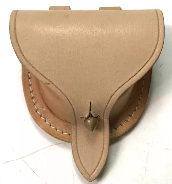 Civil War Rifle Us Union Musket Regulation Cap Belt Pouch-Natural Leather