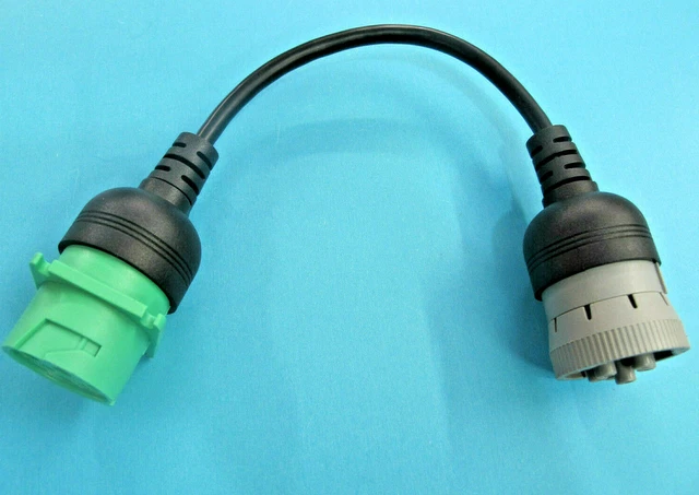 6 Pin Gray To 9 Pin Black OR Green Adapter J1708/J1939 ELD EOBR Install Cable - Foto 2