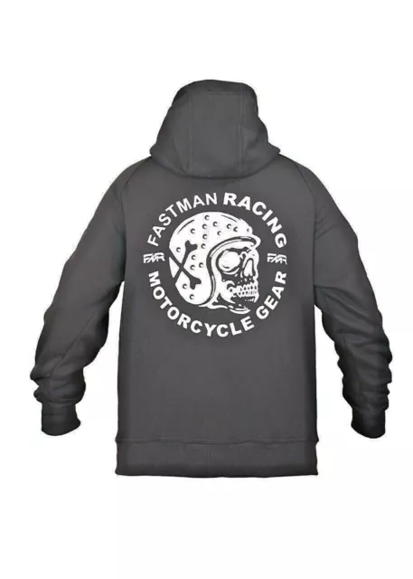 Biker Sweatshirt Herren Hoodie Schwarz Kapuzen Rocker Skull Gothic Totenkopf