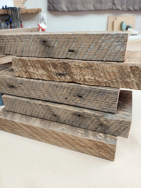 Floating Reclaimed rustic Barn Wood shelves  Kitchen Shelf lot of 5 craft arts 2