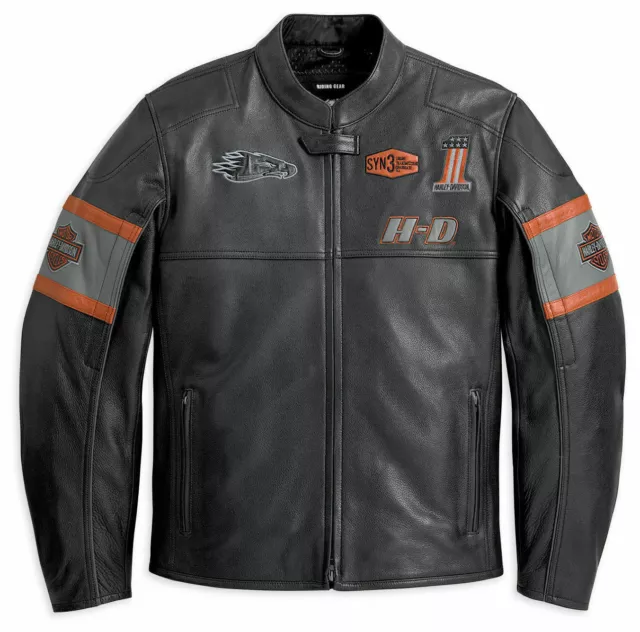 Mens Harley Davidson Screaming Eagle Motorcycle Motorbike Cowhide Leather Jacket