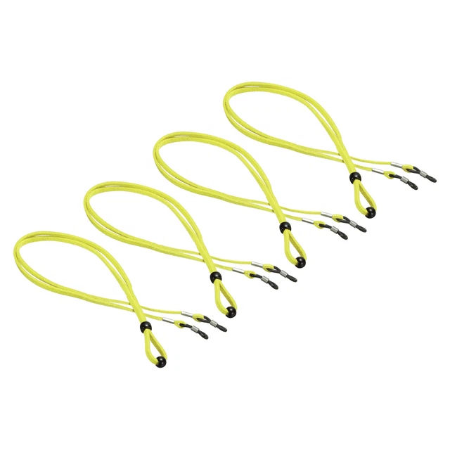 4 pz cinturino occhiali regolabile supporto occhiali unisex giallo