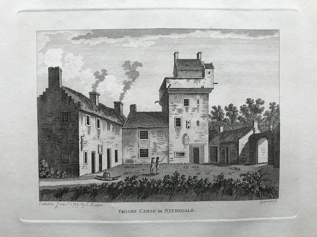 1789 Antique Print: Friars' Carse, Dumfries and Galloway, Scotland by Grose