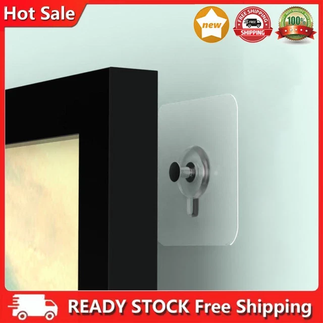 10 pieces screw sticker, punch-free, nails, hook, transparent, for picture frame